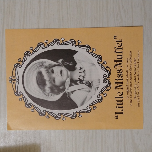Vintage 1989 "Little Miss Muffet" Children From Mother Goose Knowles #269 D - Picture 4 of 5